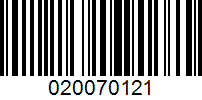 Barcode for 020070121