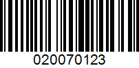 Barcode for 020070123
