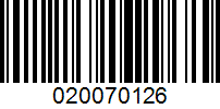 Barcode for 020070126