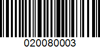 Barcode for 020080003