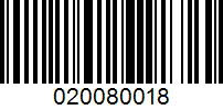 Barcode for 020080018