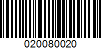 Barcode for 020080020