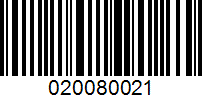 Barcode for 020080021