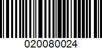 Barcode for 020080024