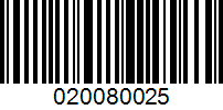 Barcode for 020080025