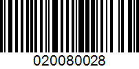 Barcode for 020080028