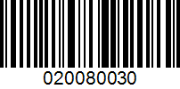 Barcode for 020080030