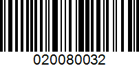 Barcode for 020080032