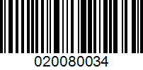 Barcode for 020080034