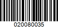 Barcode for 020080035