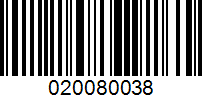 Barcode for 020080038