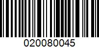 Barcode for 020080045