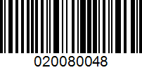 Barcode for 020080048