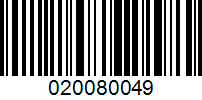 Barcode for 020080049