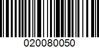 Barcode for 020080050