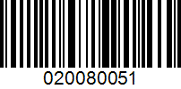 Barcode for 020080051