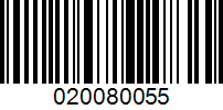 Barcode for 020080055