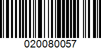 Barcode for 020080057