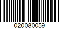 Barcode for 020080059