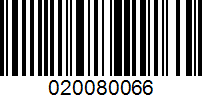 Barcode for 020080066