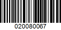 Barcode for 020080067