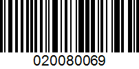 Barcode for 020080069