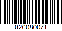 Barcode for 020080071