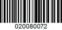 Barcode for 020080072