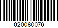 Barcode for 020080076