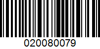 Barcode for 020080079