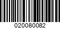 Barcode for 020080082