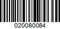 Barcode for 020080084