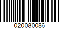 Barcode for 020080086