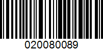 Barcode for 020080089