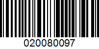 Barcode for 020080097