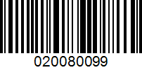 Barcode for 020080099