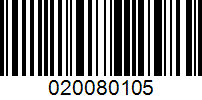 Barcode for 020080105