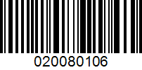 Barcode for 020080106