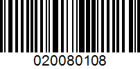 Barcode for 020080108