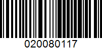 Barcode for 020080117