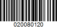 Barcode for 020080120