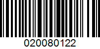 Barcode for 020080122