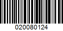 Barcode for 020080124