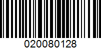 Barcode for 020080128