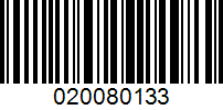 Barcode for 020080133