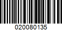 Barcode for 020080135