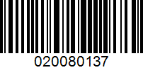 Barcode for 020080137