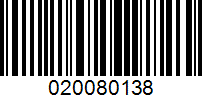 Barcode for 020080138