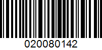 Barcode for 020080142