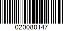 Barcode for 020080147